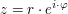 $ z=r\cdot{}e^{i\cdot{}\varphi} $ $ z=r\cdot{}e^{i\cdot{}\varphi} $